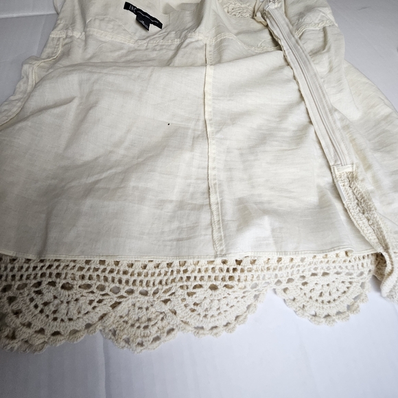 INC INTERNATIONAL CONCEPTS Women Cream Crochet Lace Romactic Top Size 14 - Picture 11 of 13